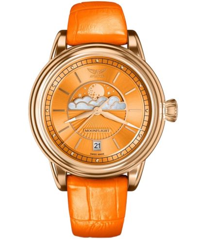 Часовник Дамски Aviator Moonflight Orange Limited Edition