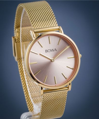Часовник Дамски BOWA New York Petite Pink-Gold Mesh 34