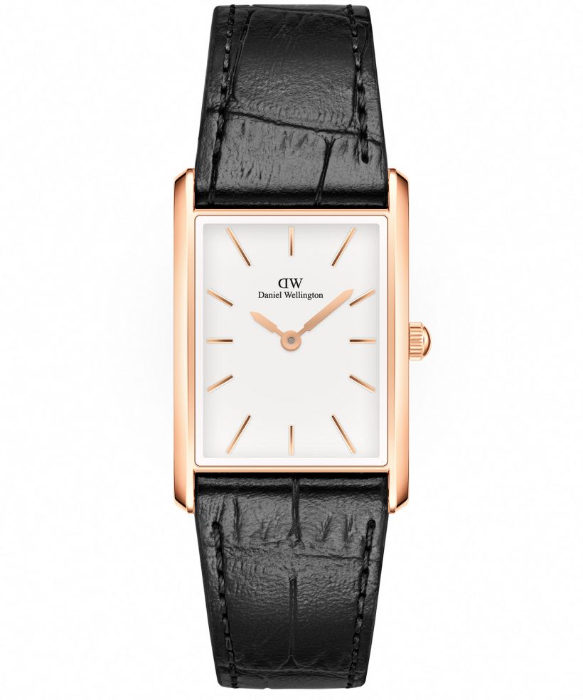 Часовник Дамски Daniel Wellington Bound Black Crocodile Rose Gold 24