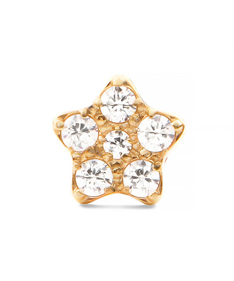 Обица Daniel Wellington Crystal Star Stud Gold
