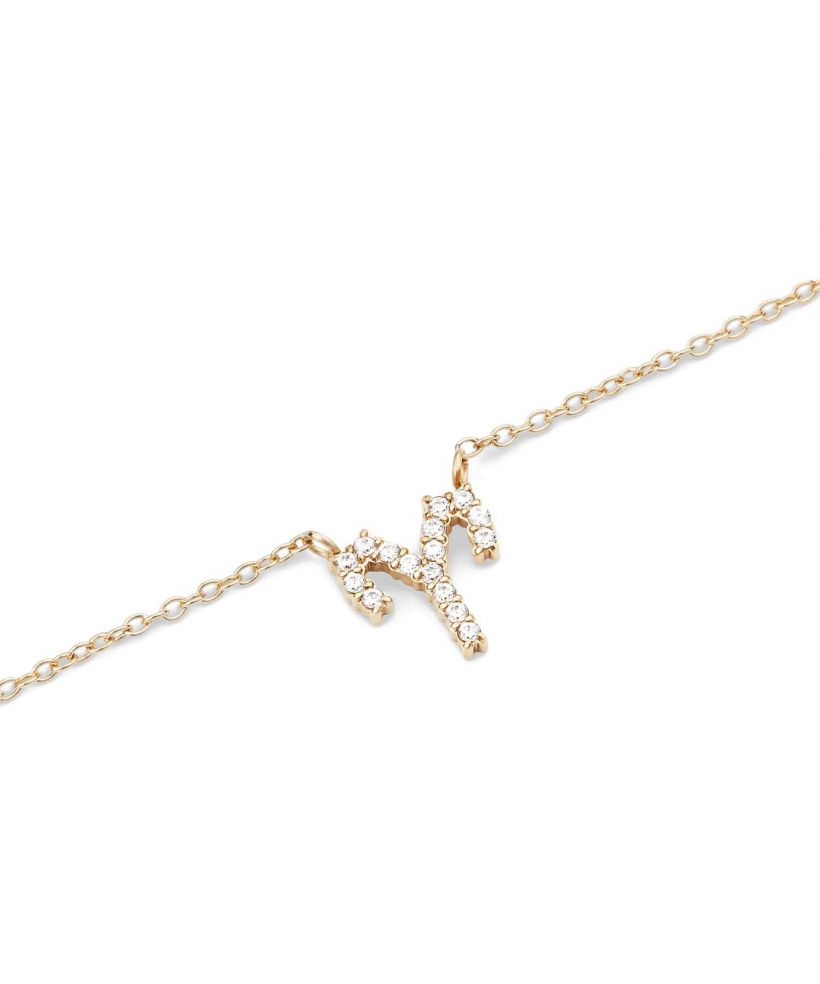 Колие Daniel Wellington Crystal Zodiac Chain Gold Aries