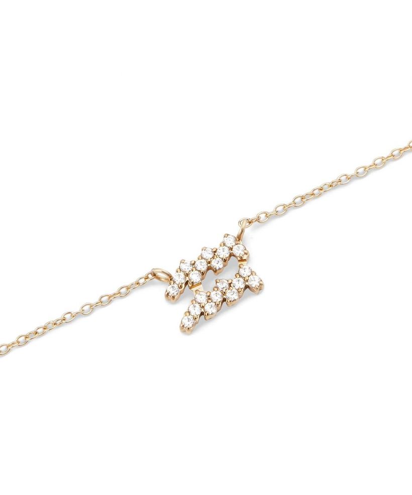 Колие Daniel Wellington Crystal Zodiac Chain Gold Aquarius