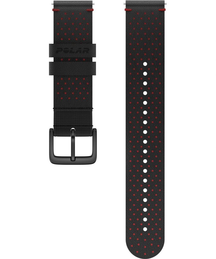Каишка Polar Perforated Leather Black-Red M/L