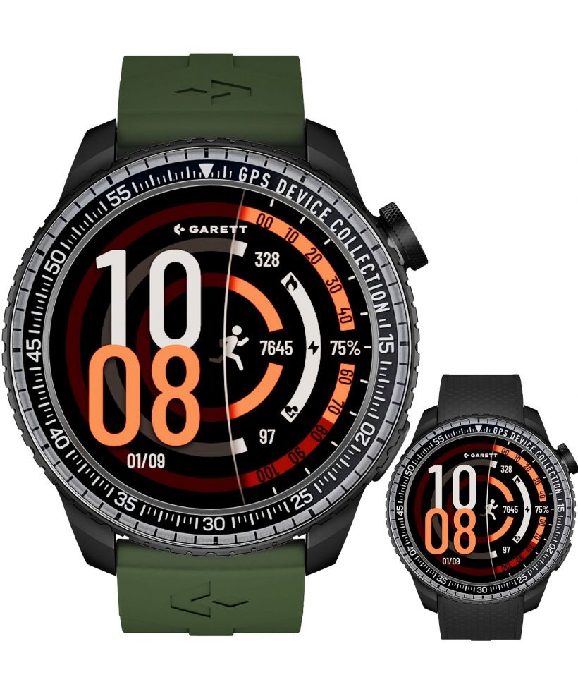 Смартчасовник Мъжки Garett Compass Black SET