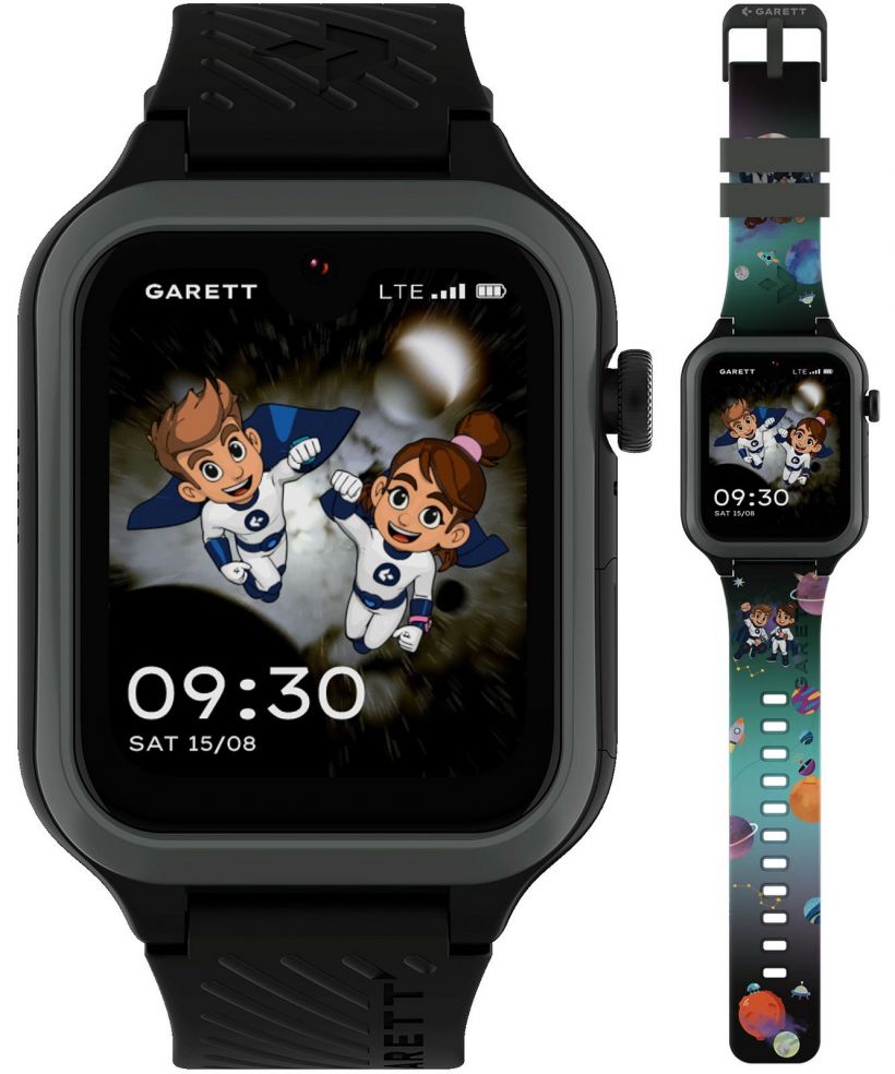 Смартчасовник Детски Garett Kids Essa AI 4G Черно SET