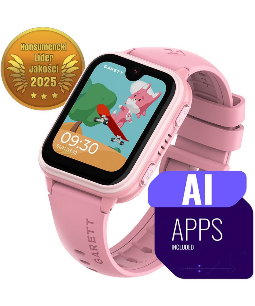 Смартчасовник Детски Garett Kids Vibe AI 4G Розов