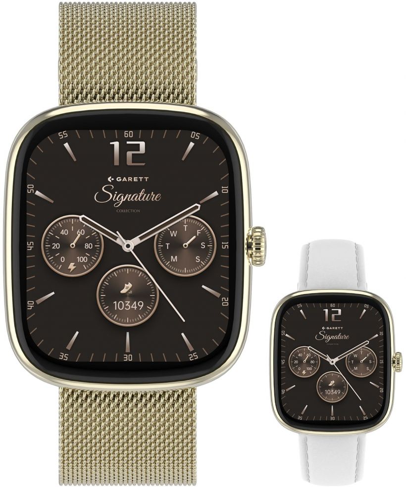 Смартчасовник Дамски Garett Signature Flow Gold Mesh SET