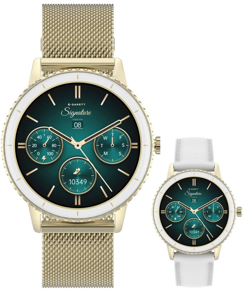 Смартчасовник Дамски Garett Signature Grace Gold Mesh SET