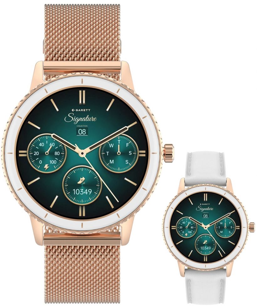 Смартчасовник Дамски Garett Signature Grace Rose Gold Mesh SET