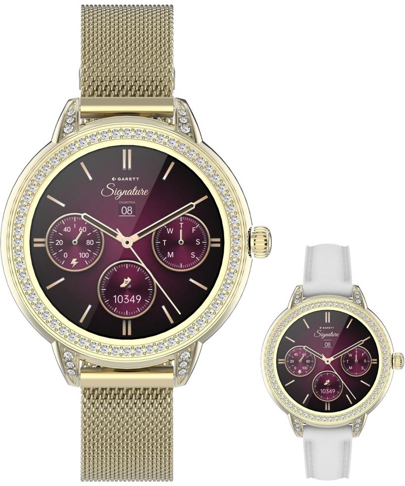 Смартчасовник Дамски Garett Signature Stella Gold Mesh SET