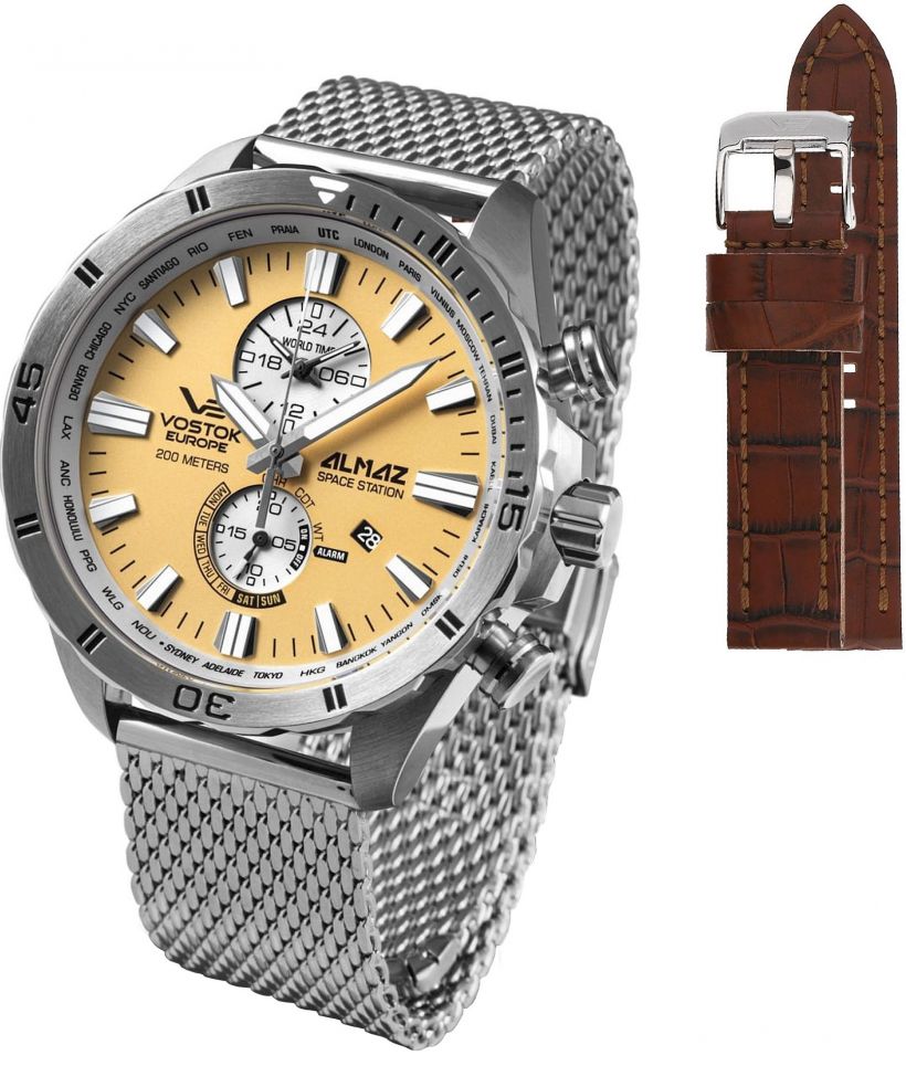Часовник Мъжки Vostok Europe Almaz Space Station Limited Edition + каишка Vostok