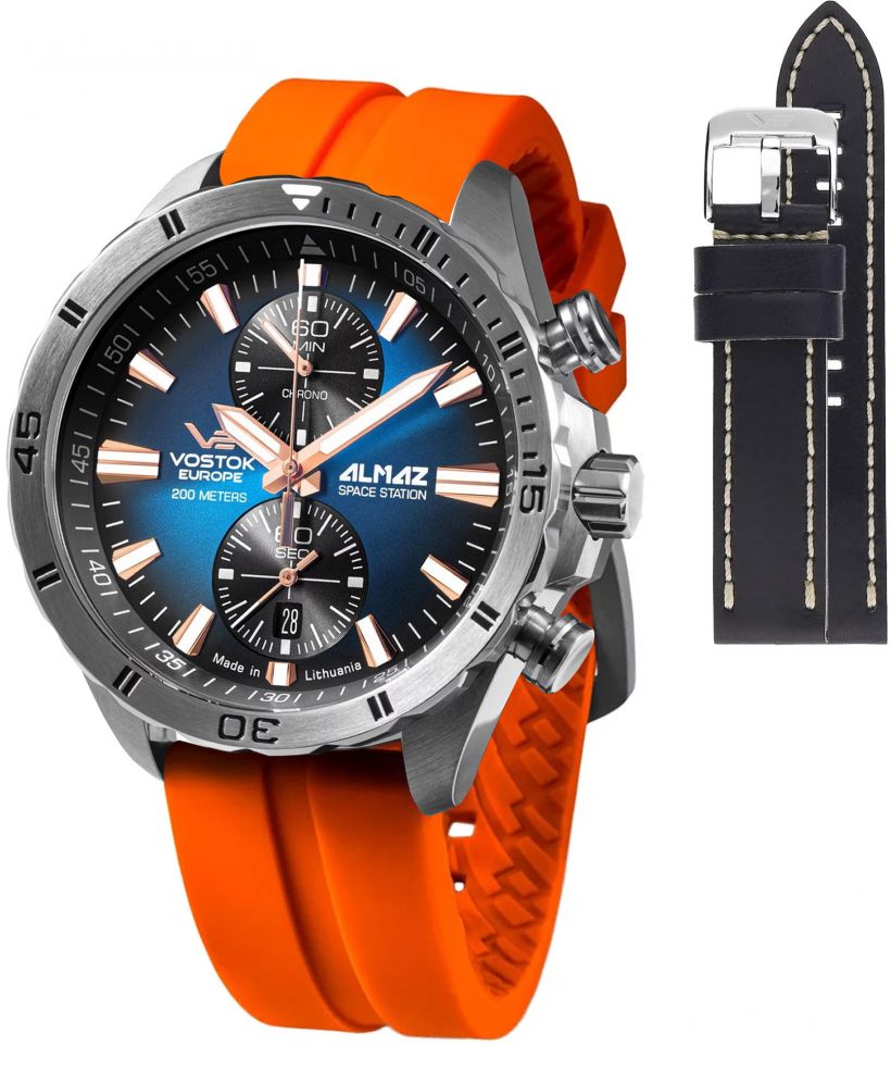 Часовник Мъжки Vostok Europe Almaz Chrono Limited Edition + каишка Vostok