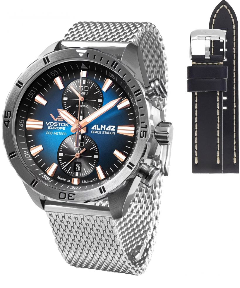 Часовник Мъжки Vostok Europe Almaz Chrono Limited Edition + каишка Vostok