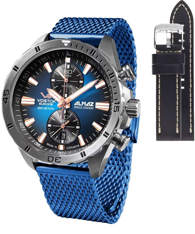 Часовник Мъжки Vostok Europe Almaz Chrono Limited Edition + каишка Vostok