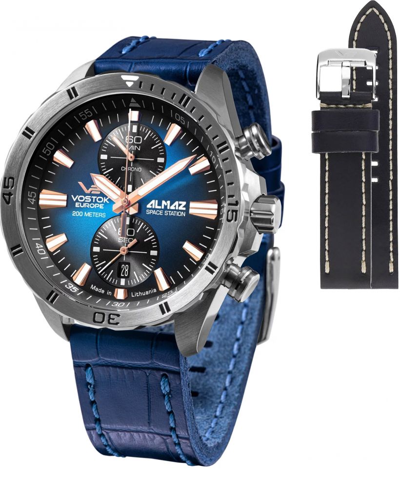 Часовник Мъжки Vostok Europe Almaz Chrono Limited Edition + каишка Vostok