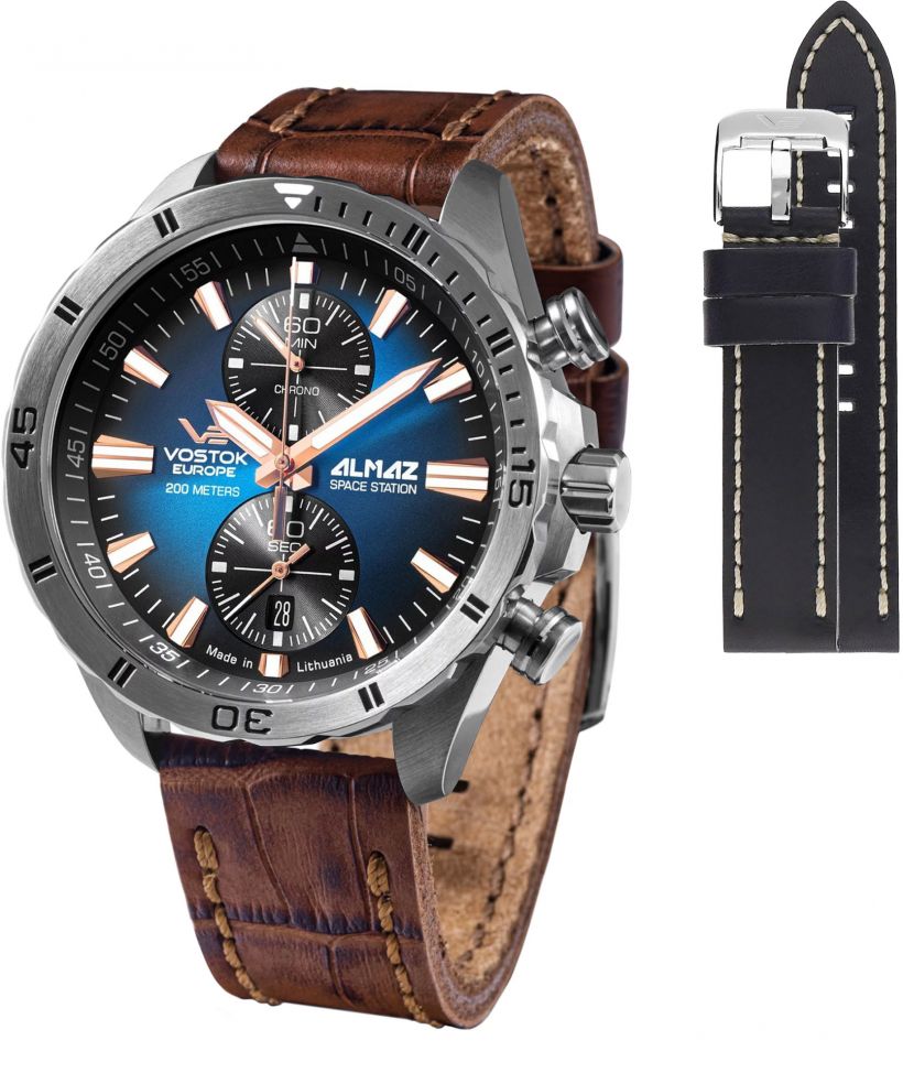 Часовник Мъжки Vostok Europe Almaz Chrono Limited Edition + каишка Vostok
