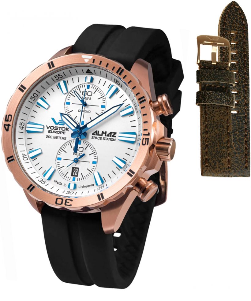Часовник Мъжки Vostok Europe Almaz Chrono Limited Edition + каишки Vostok