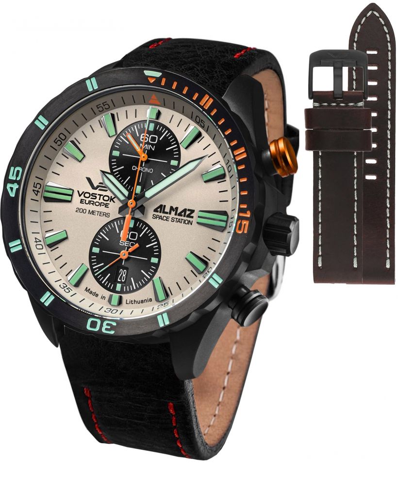 Часовник Мъжки Vostok Europe Almaz Chrono Limited Edition + каишки Vostok