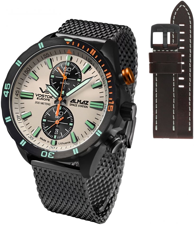 Часовник Мъжки Vostok Europe Almaz Chrono Limited Edition + каишки Vostok