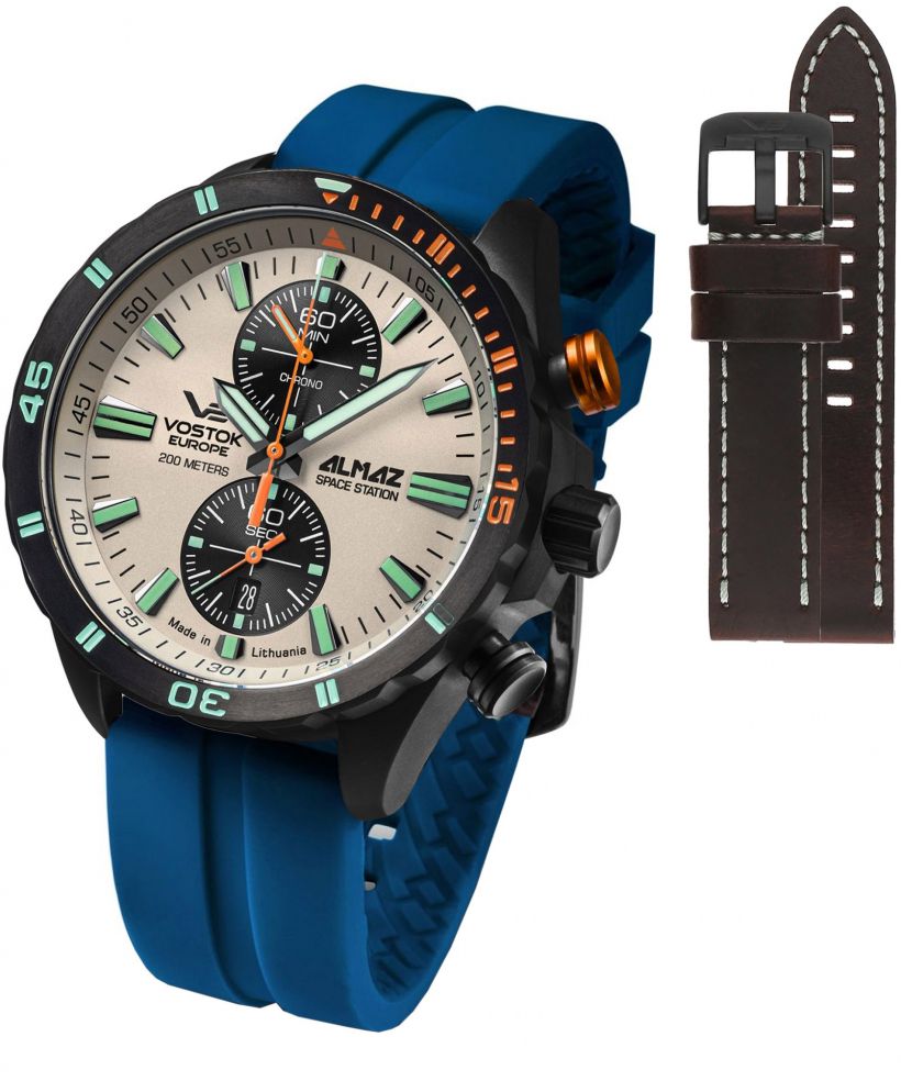 Часовник Мъжки Vostok Europe Almaz Chrono Limited Edition + каишки Vostok