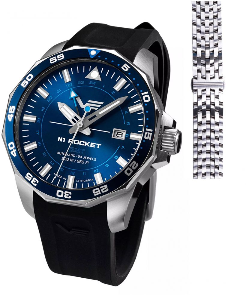 Часовник Мъжки Vostok Europe Rocket N-1 Automatic GMT Limited Edition + каишка Vostok