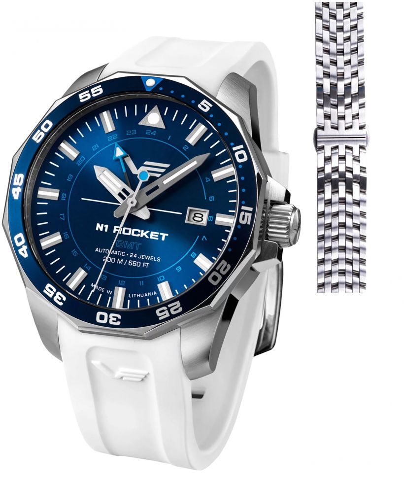 Часовник Мъжки Vostok Europe Rocket N-1 Automatic GMT Limited Edition + каишка Vostok
