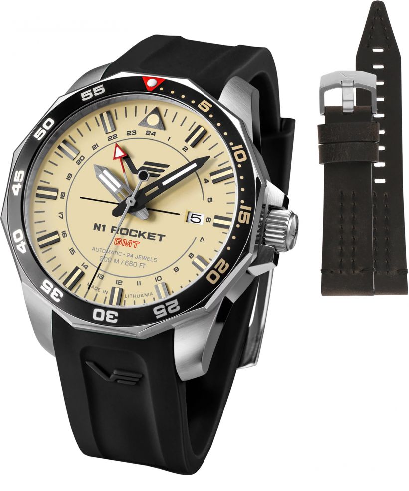 Часовник Мъжки Vostok Europe Rocket N-1 Automatic GMT Limited Edition + каишка Vostok