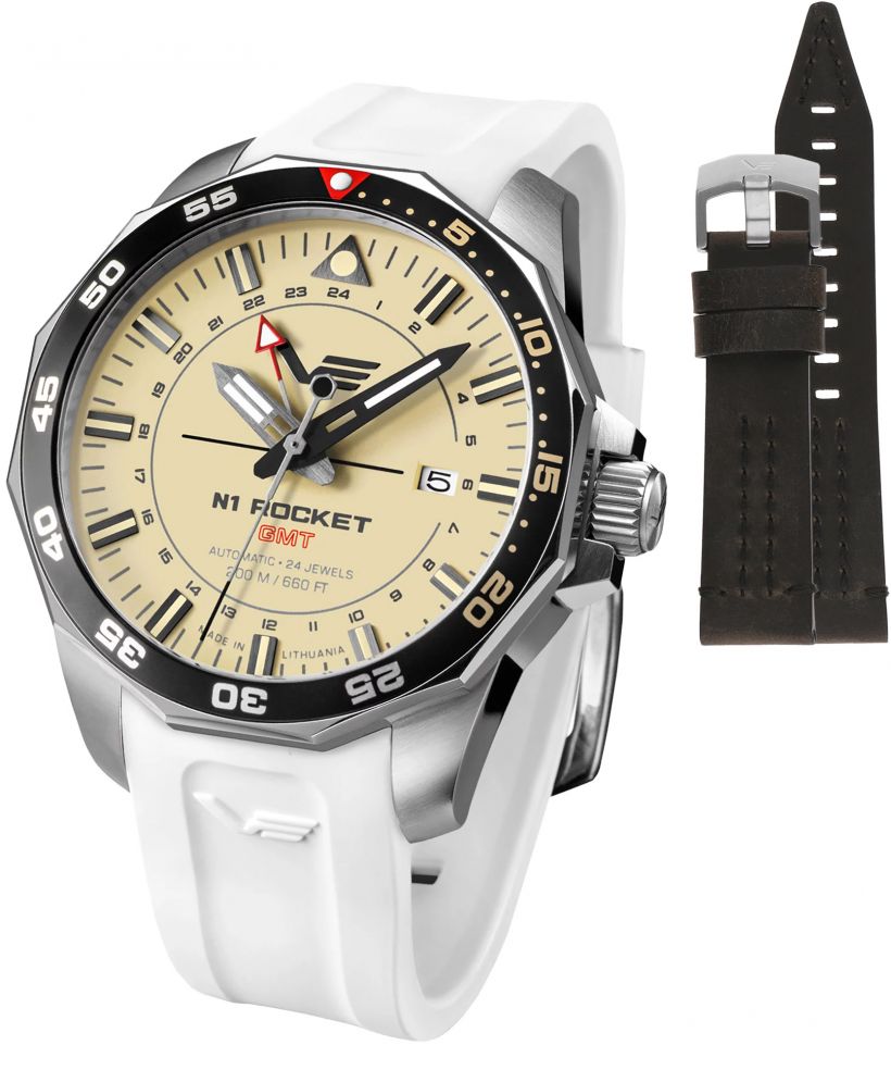 Часовник Мъжки Vostok Europe Rocket N-1 Automatic GMT Limited Edition + каишка Vostok