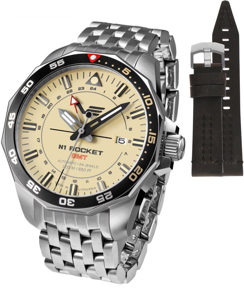 Часовник Мъжки Vostok Europe Rocket N-1 Automatic GMT Limited Edition + каишка Vostok