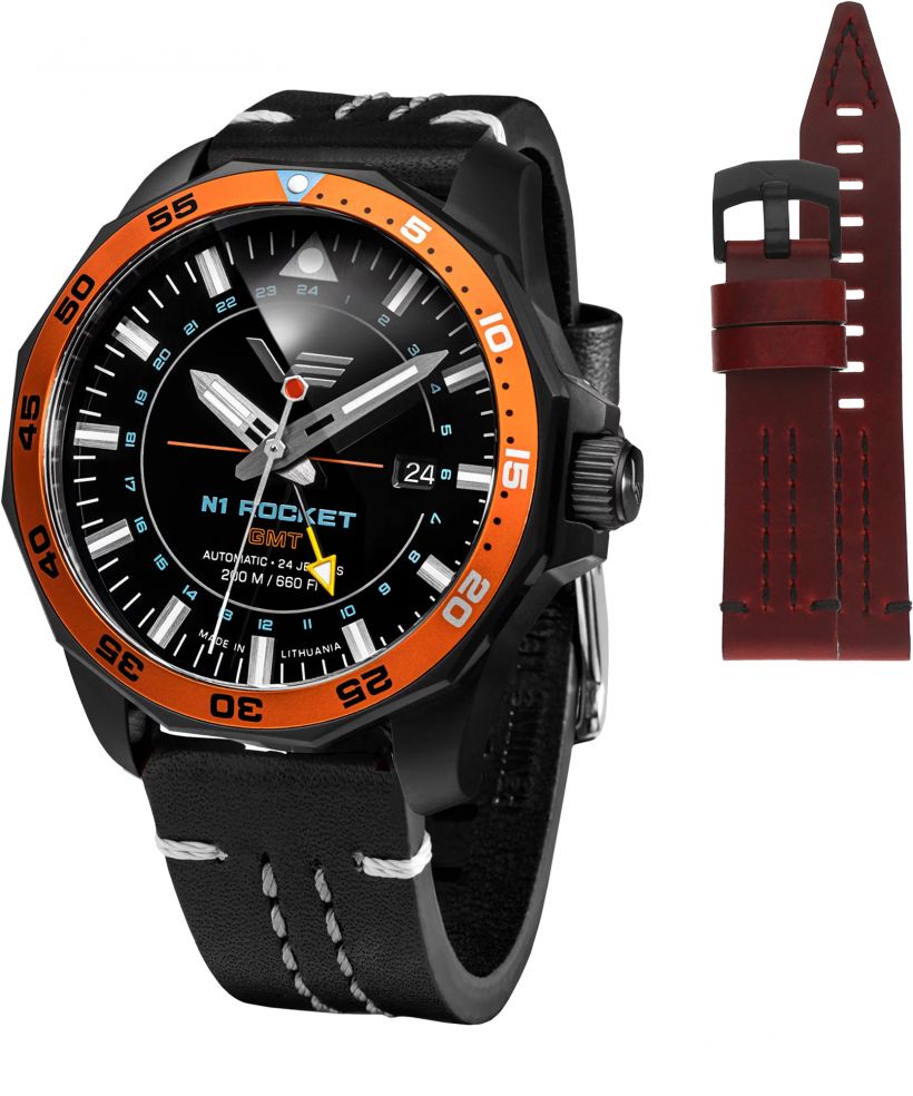 Часовник Мъжки Vostok Europe Rocket N-1 Automatic GMT Limited Edition + каишка Vostok