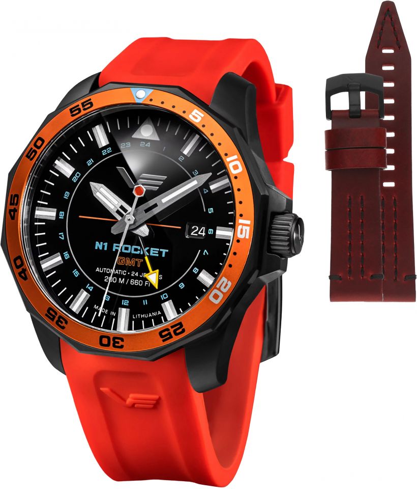 Часовник Мъжки Vostok Europe Rocket N-1 Automatic GMT Limited Edition + каишка Vostok