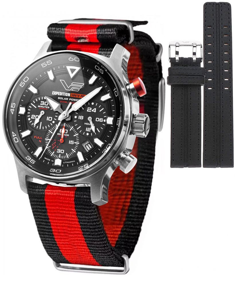 Часовник Мъжки Vostok Europe Expedition South Pole Solar Chronograph SET + каишка Vostok