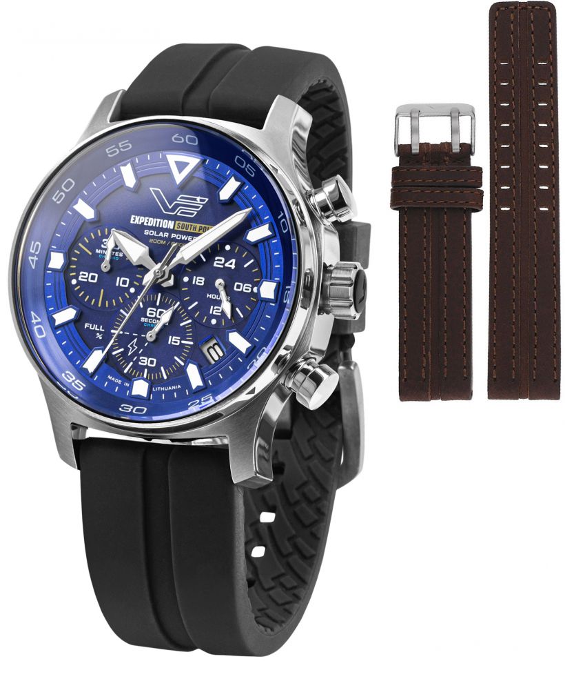 Часовник Мъжки Vostok Europe Expedition South Pole Solar Chronograph SET + каишка Vostok