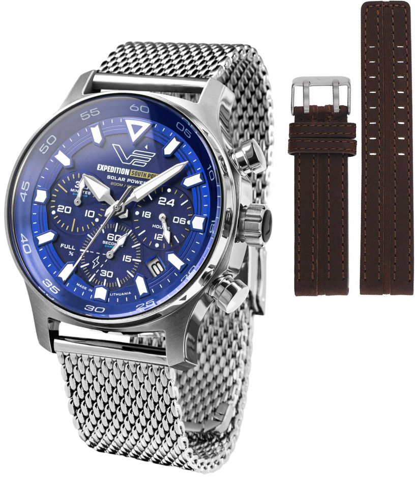 Часовник Мъжки Vostok Europe Expedition South Pole Solar Chronograph SET + каишка Vostok