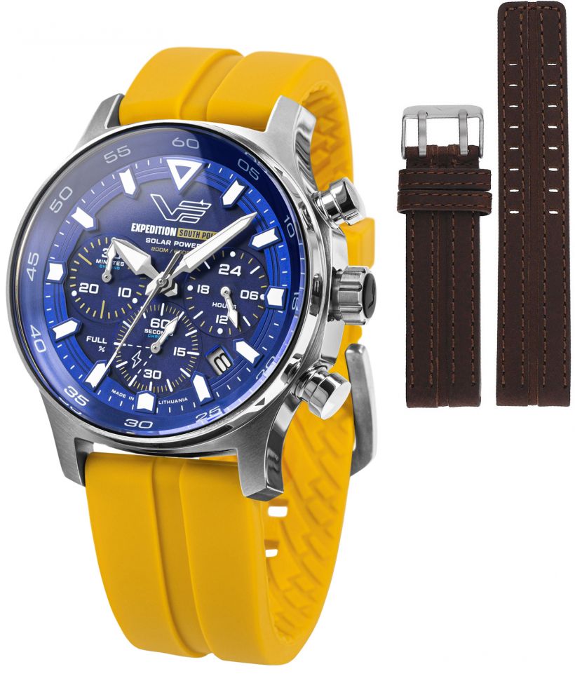 Часовник Мъжки Vostok Europe Expedition South Pole Solar Chronograph SET + каишка Vostok