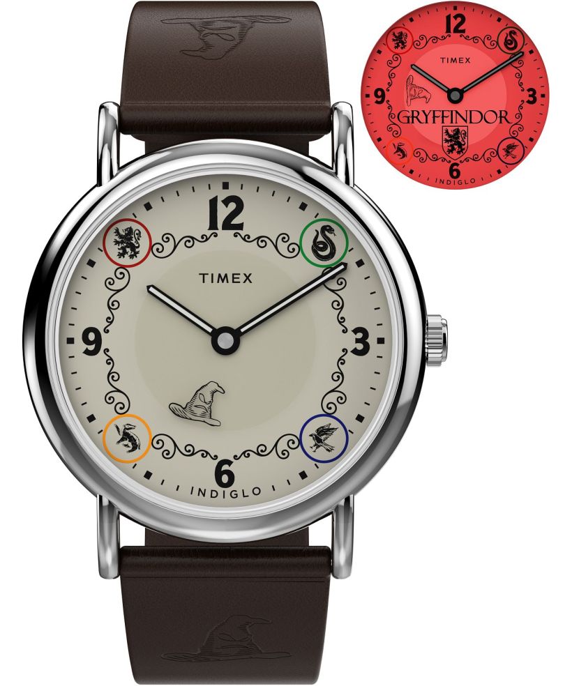 Часовник Унисекс Timex Harry Potter X Weekender Gryffindor House 38mm Leather Strap