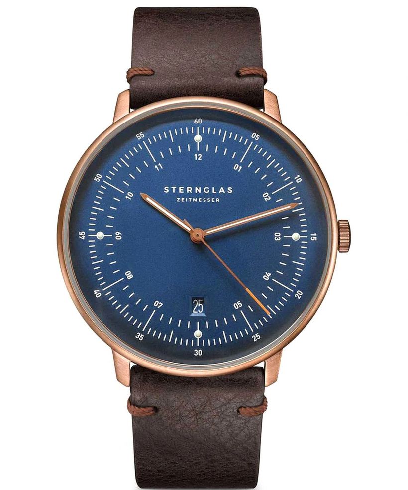 Часовник Мъжки Sternglas Hamburg Dark Blue Bronze