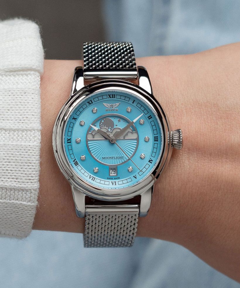 Часовник Дамски Aviator Douglas Moonflight Ice Blue Diamonds Limited Edition