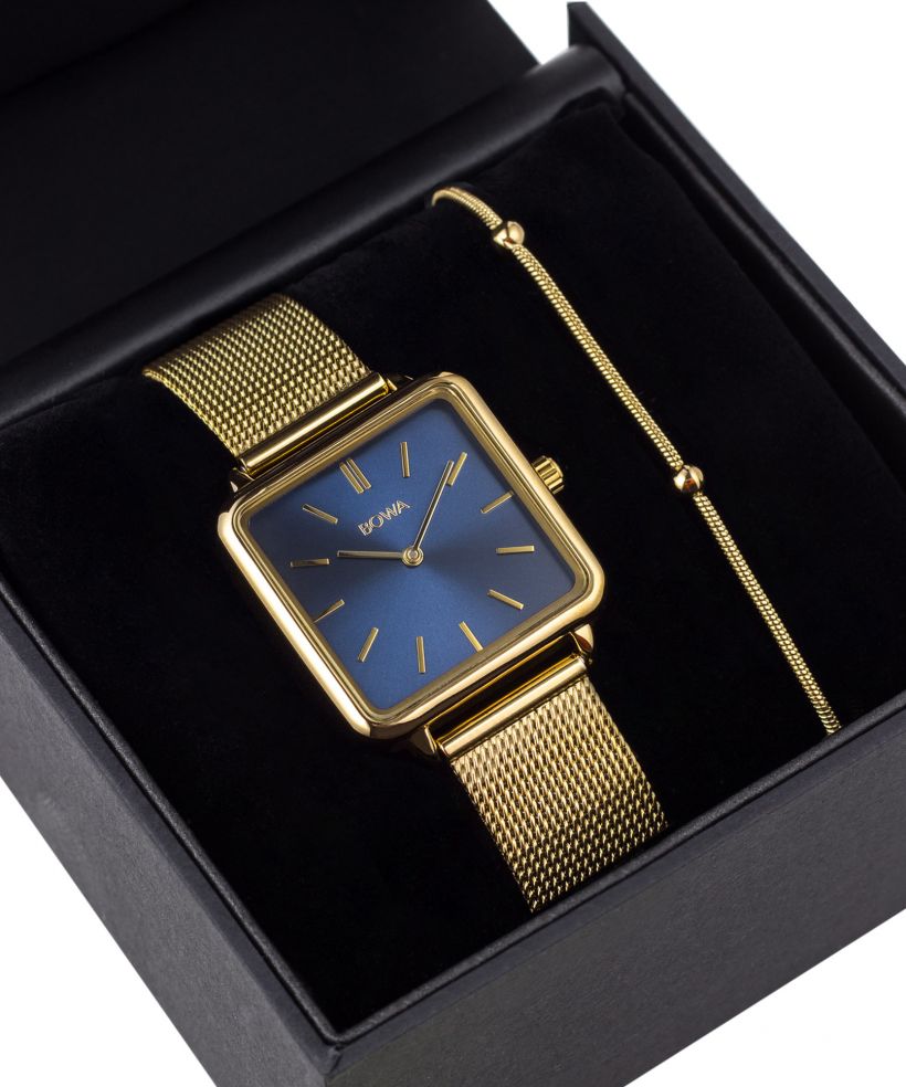 Часовник Дамски BOWA Vienna Navy Blue-Gold Mesh 29