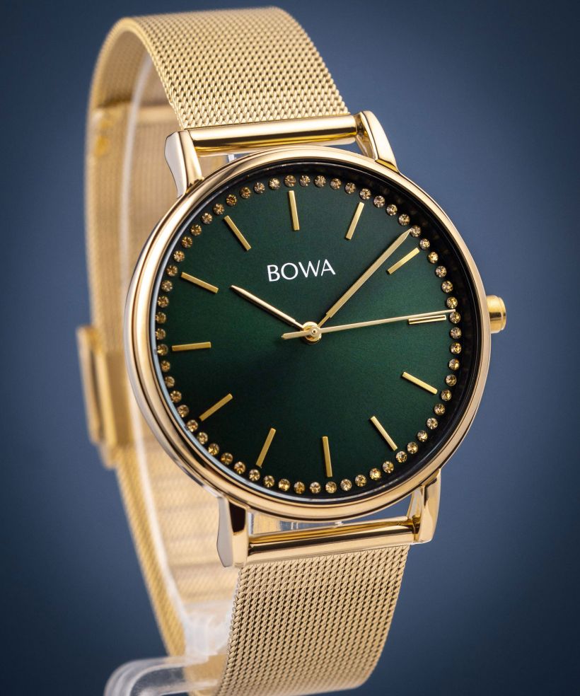 Часовник Дамски BOWA Rio Green-Gold Mesh 38