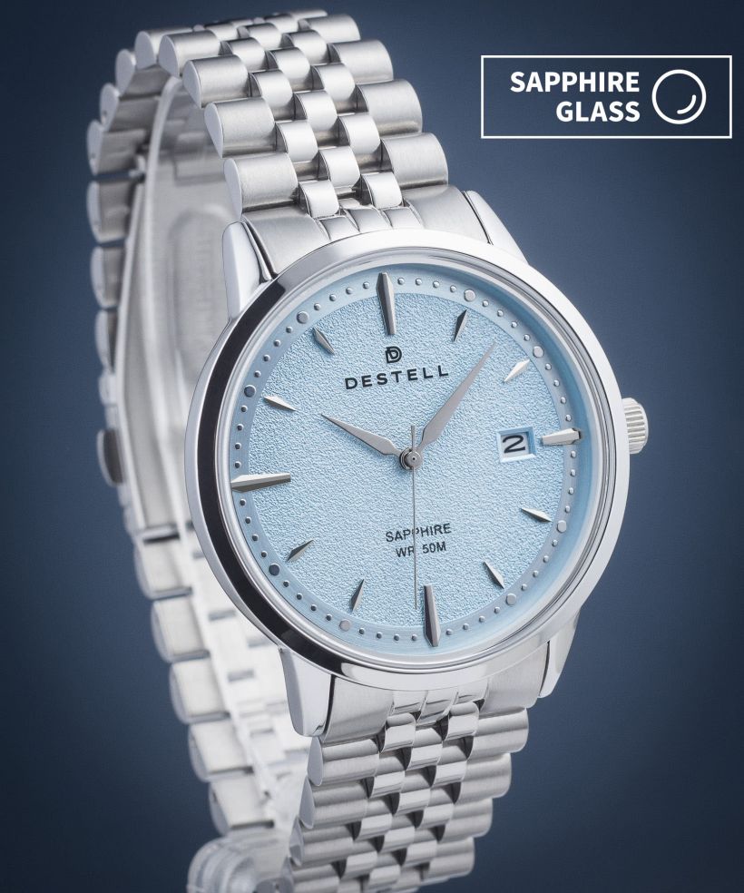 Часовник Мъжки DESTELL Pictor Ice Blue Silver Steel Sapphire