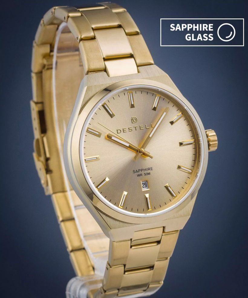 Часовник Мъжки DESTELL Aries Full Gold Steel Sapphire