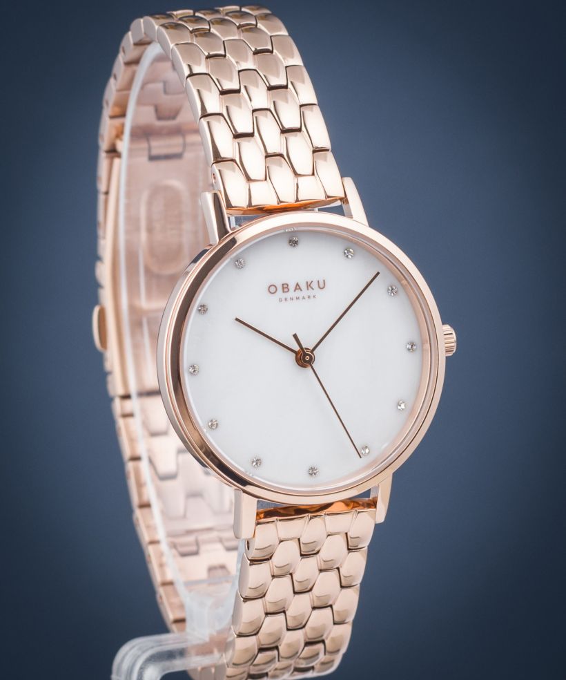 Часовник Дамски Obaku Brink Lille Perlemor Fuchsia