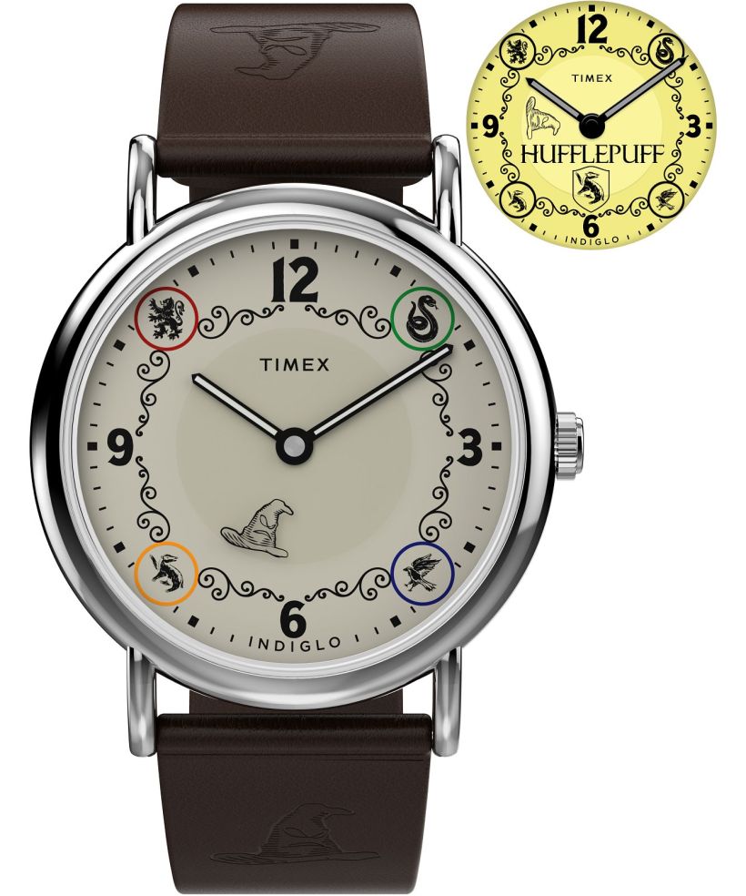 Часовник Унисекс Timex Harry Potter X Weekender Hufflepuff House 38mm Leather Strap