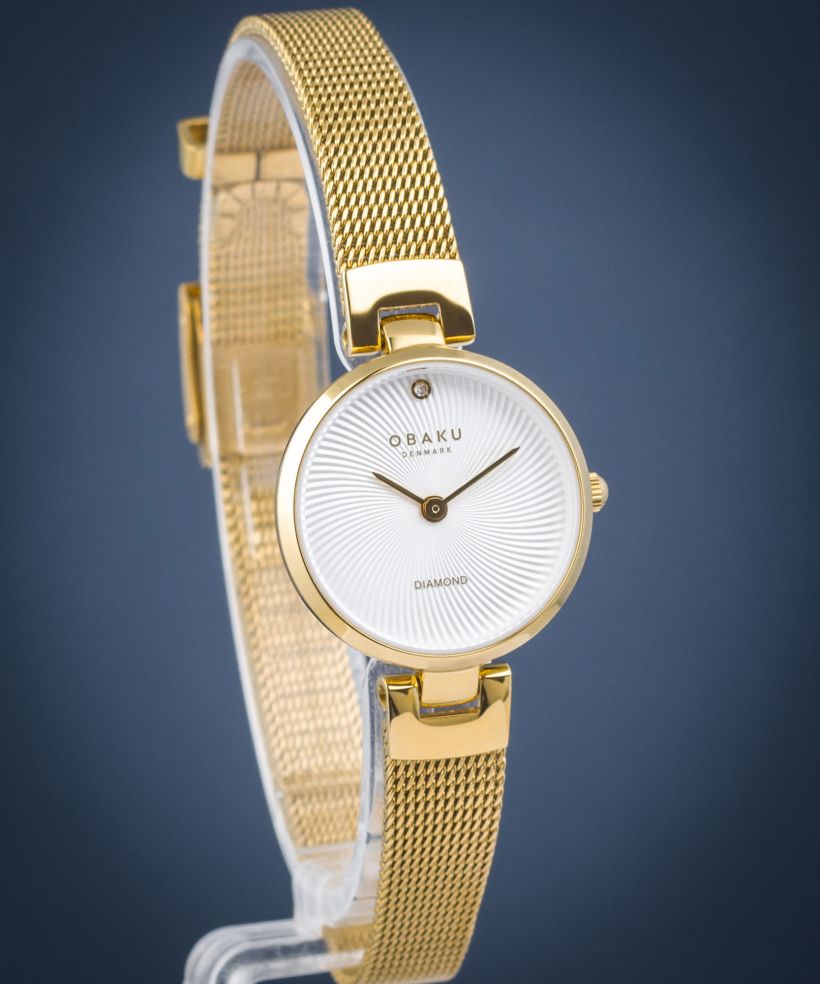 Часовник Дамски Obaku Diamant Petite Gold