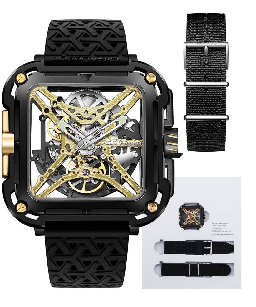 Часовник Мъжки Ciga Design X Series Gorilla Black DLC & Gold Titanium Automatic