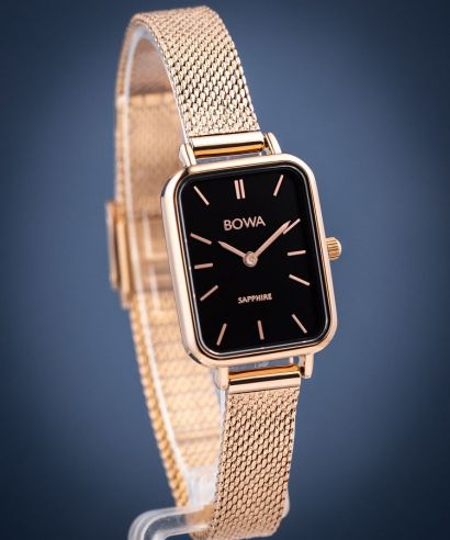 Часовник Дамски BOWA Dubai Black Rose-Gold Mesh 20