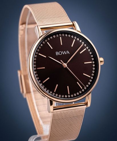Часовник Дамски BOWA Rio Brown-Rose Gold Mesh 38