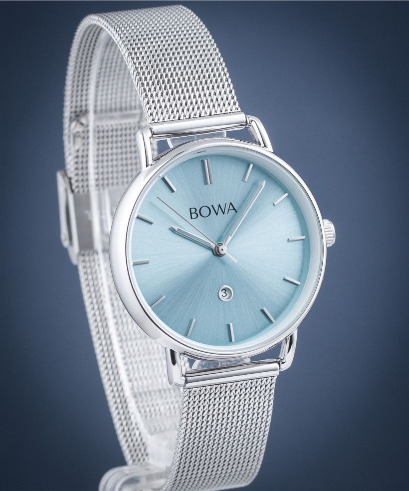 Часовник Дамски BOWA Milan Ice-Blue Silver Mesh 34