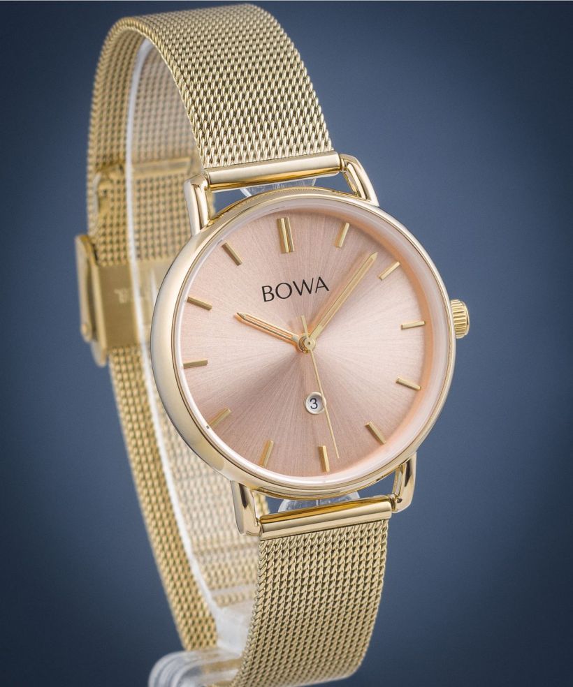 Часовник Дамски BOWA Milan Pink-Gold Mesh 34